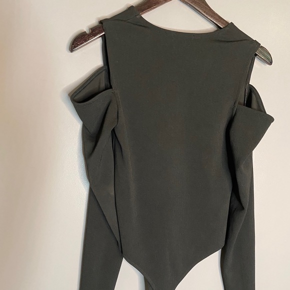 Black Open Shoulder Top - Picture 2 of 4